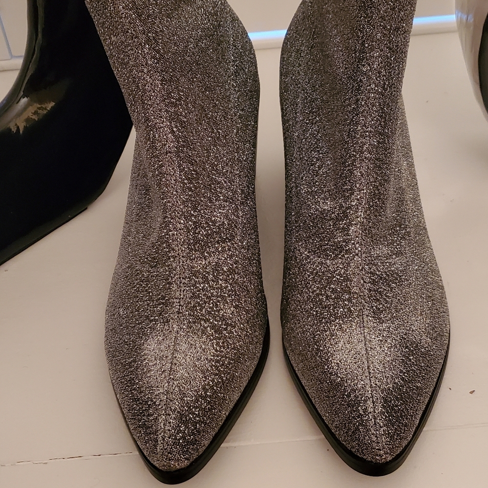 Size 12 Silver Ankle Boots